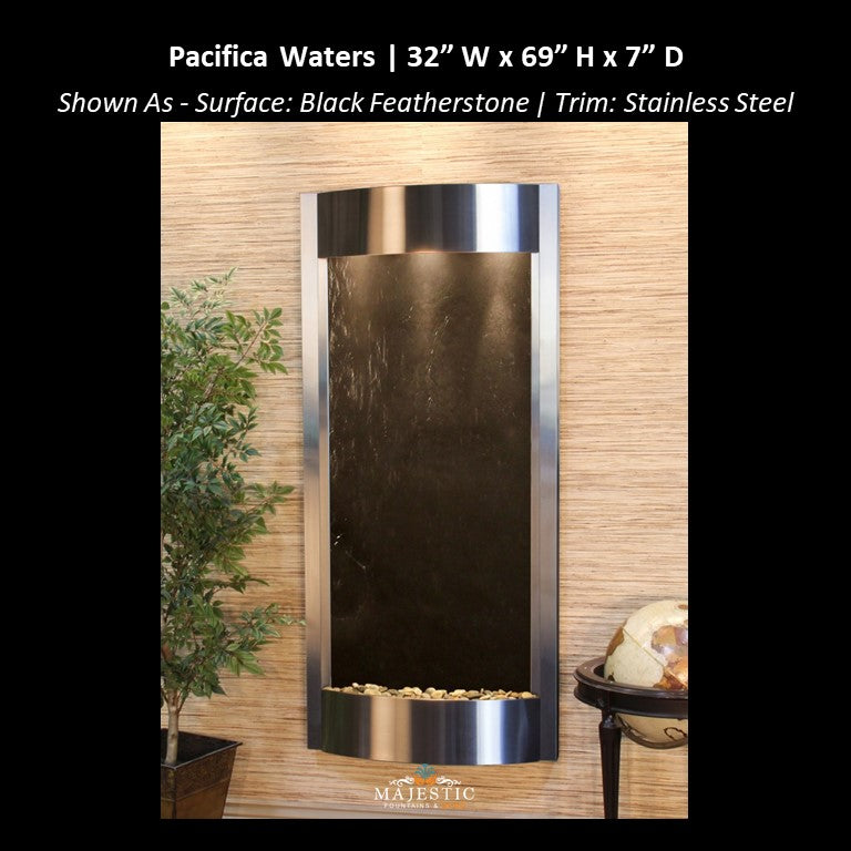 Adagio Pacifica Waters 69"H x 31.5"W - Indoor Wall Fountain - Majestic Fountains