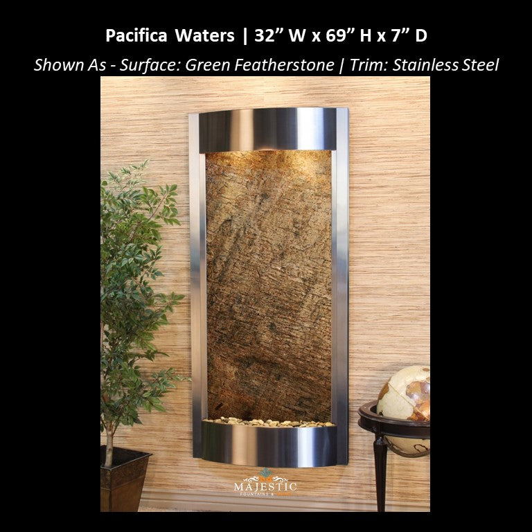 Adagio Pacifica Waters 69"H x 31.5"W - Indoor Wall Fountain - Majestic Fountains