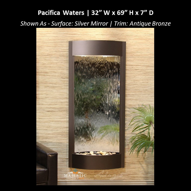 Adagio Pacifica Waters 69"H x 31.5"W - Indoor Wall Fountain - Majestic Fountains