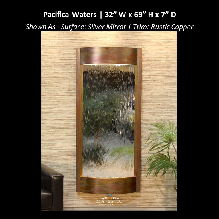 Adagio Pacifica Waters 69"H x 31.5"W - Indoor Wall Fountain - Majestic Fountains