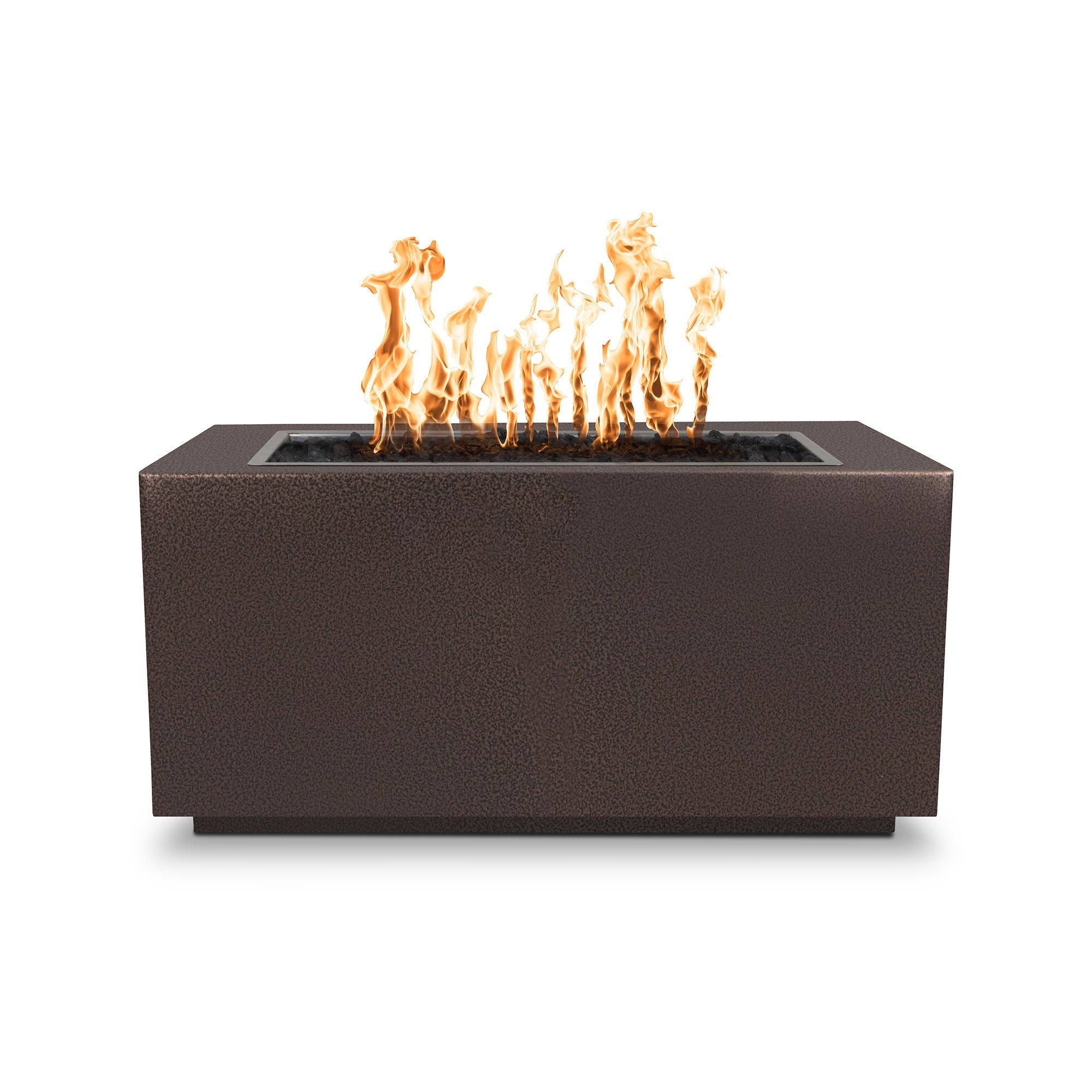 TOP Fires Pismo Rectangle Fire Pit in Powder Coated Steel by The Outdoor Plus - Majestic Fountains