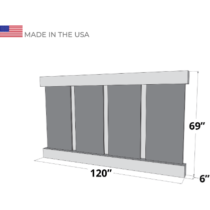 Adagio Regal Falls 10ft Wide 4 panel - Indoor Wall Fountain - Majestic Fountains