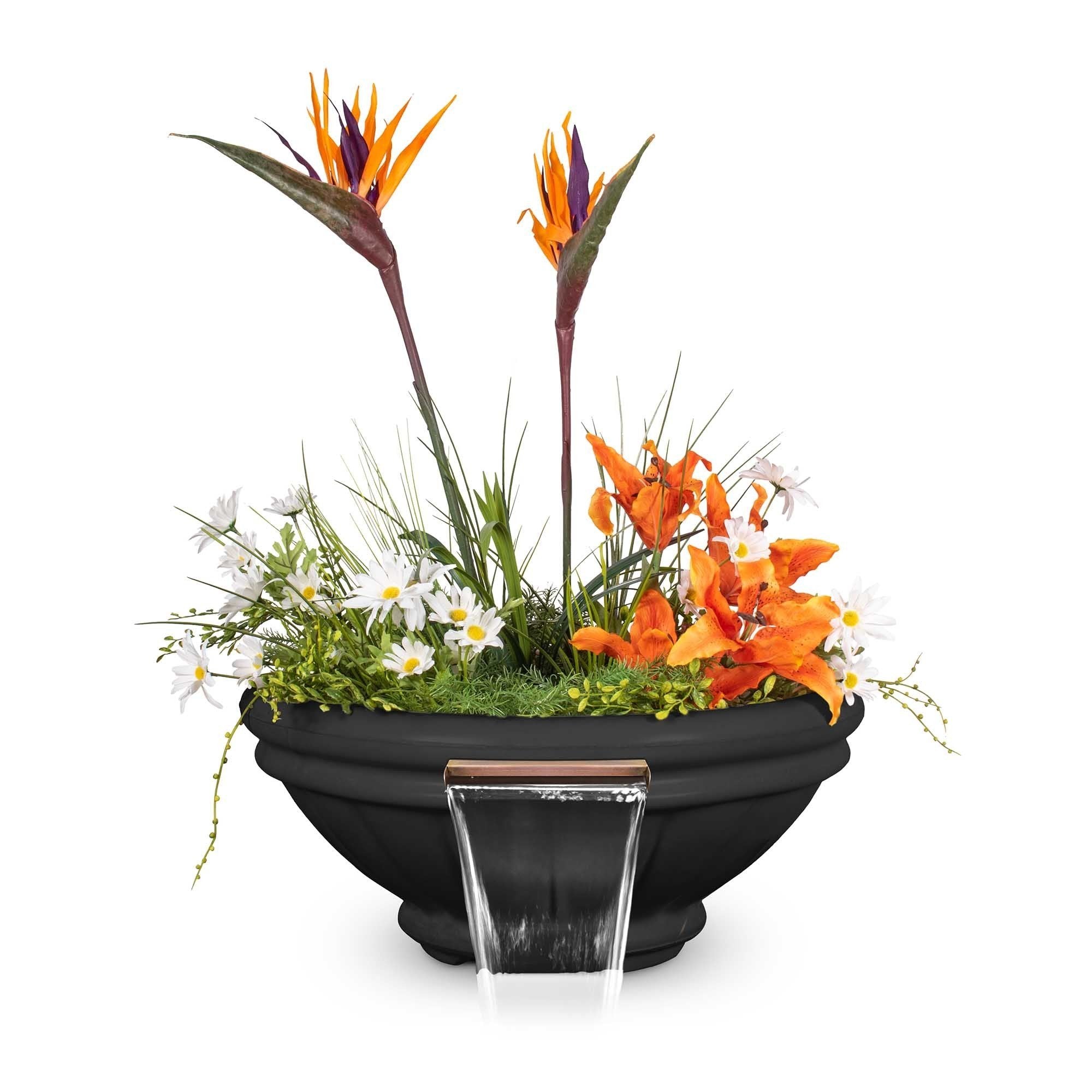 TOP Fires Roma Planter & Water Bowl in GFRC Concrete by The Outdoor Plus - Majestic Fountains