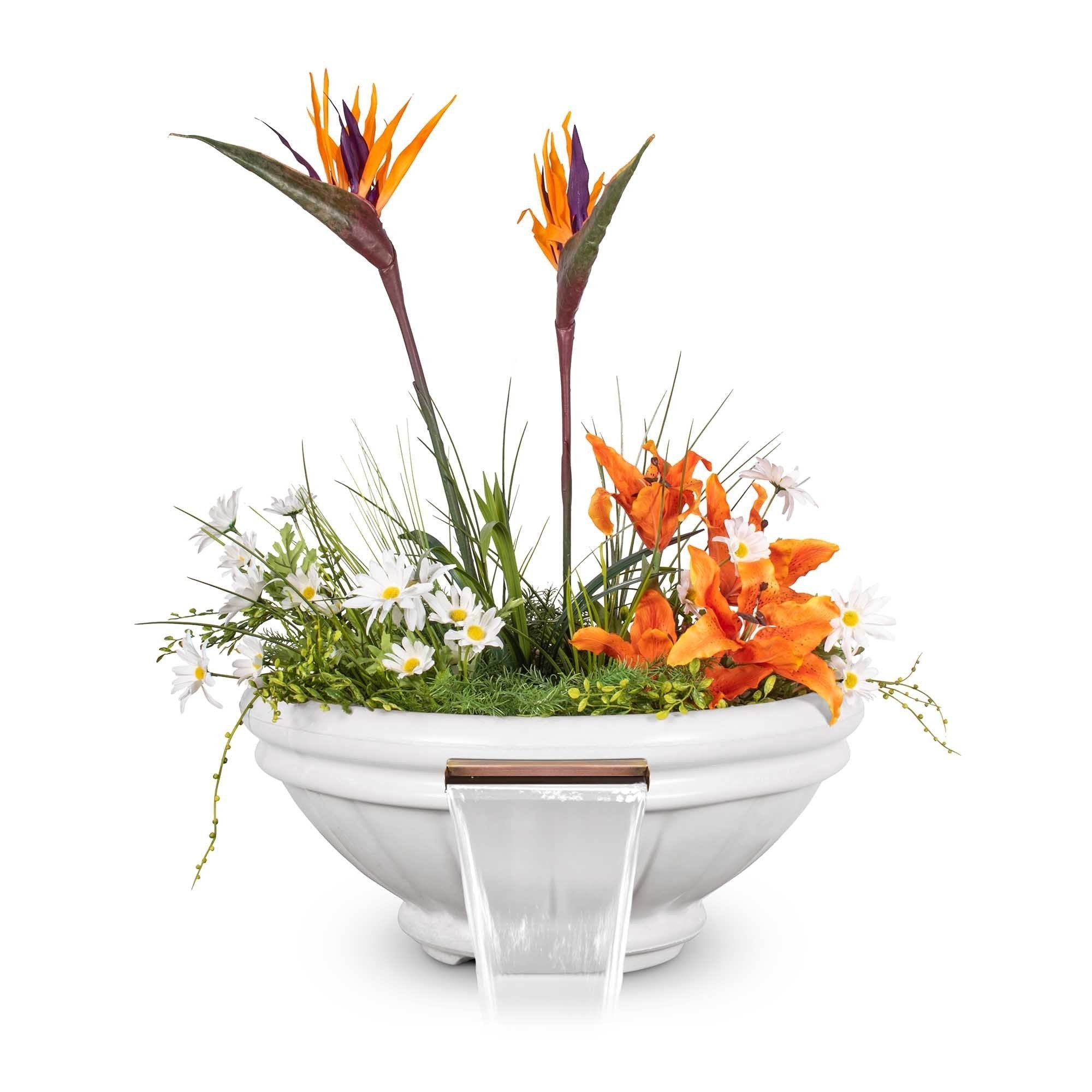 TOP Fires Roma Planter & Water Bowl in GFRC Concrete by The Outdoor Plus - Majestic Fountains