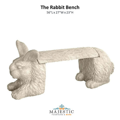 Rabbit Bench - Majestic Fountains and More