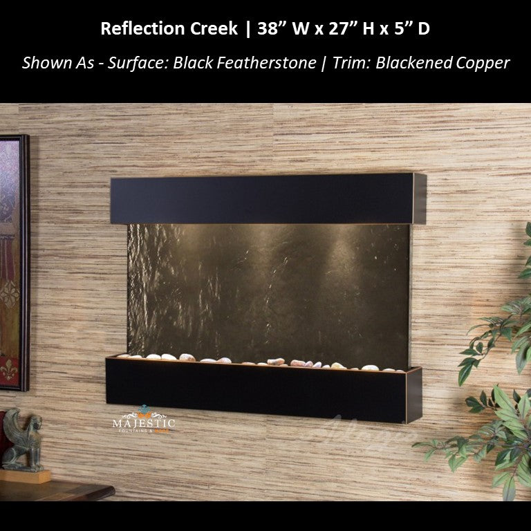 Adagio Reflection Creek 27"H x 38"W- Indoor Wall Fountain - Majestic Fountains