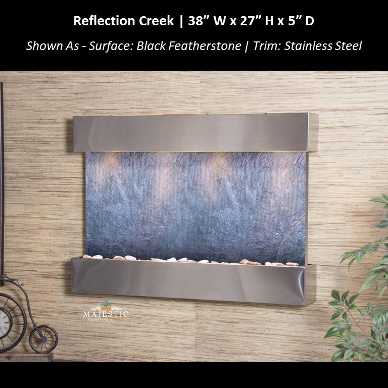 Adagio Reflection Creek 27"H x 38"W- Indoor Wall Fountain - Majestic Fountains