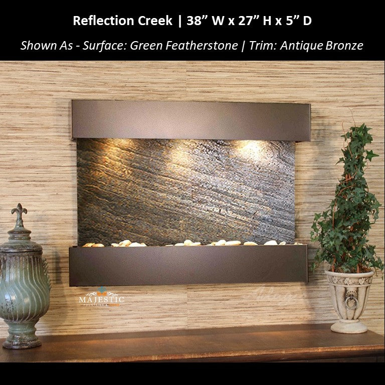 Adagio Reflection Creek 27"H x 38"W- Indoor Wall Fountain - Majestic Fountains