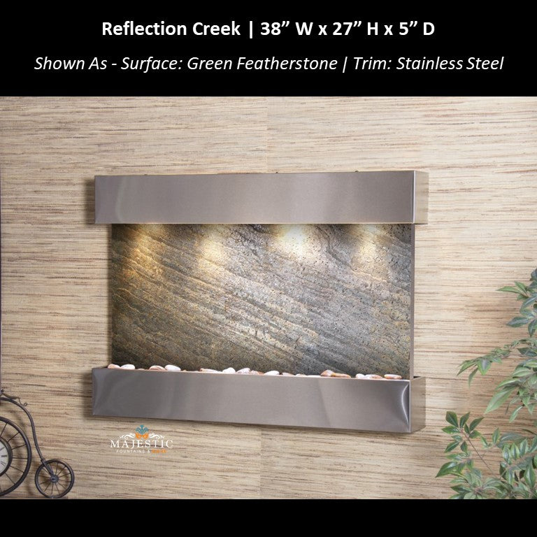 Adagio Reflection Creek 27"H x 38"W- Indoor Wall Fountain - Majestic Fountains