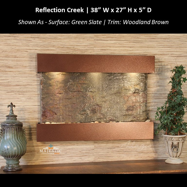 Adagio Reflection Creek 27"H x 38"W- Indoor Wall Fountain - Majestic Fountains