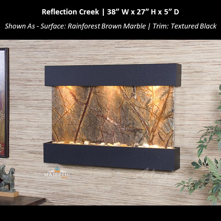 Adagio Reflection Creek 27"H x 38"W- Indoor Wall Fountain - Majestic Fountains