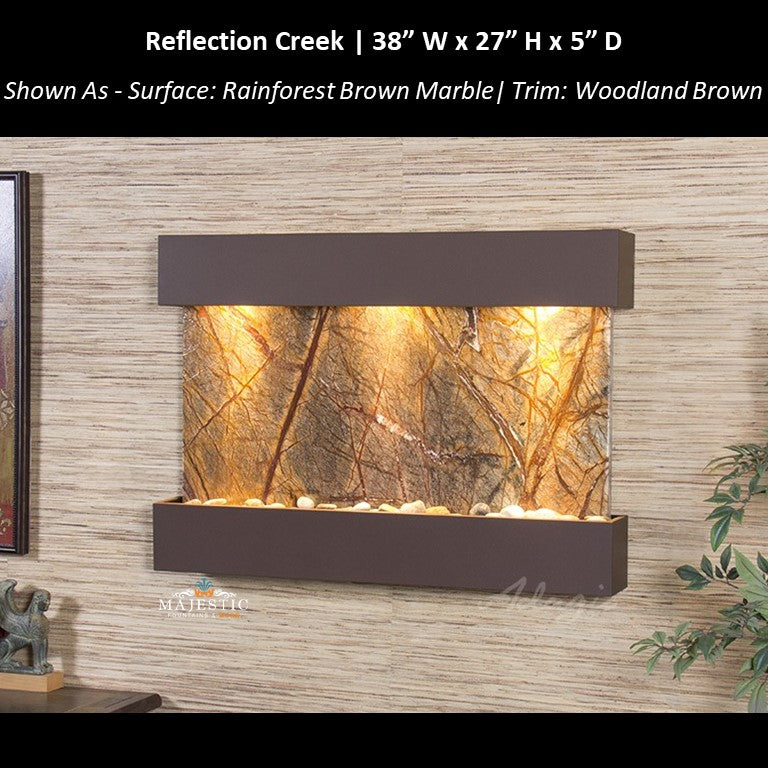 Adagio Reflection Creek 27"H x 38"W- Indoor Wall Fountain - Majestic Fountains