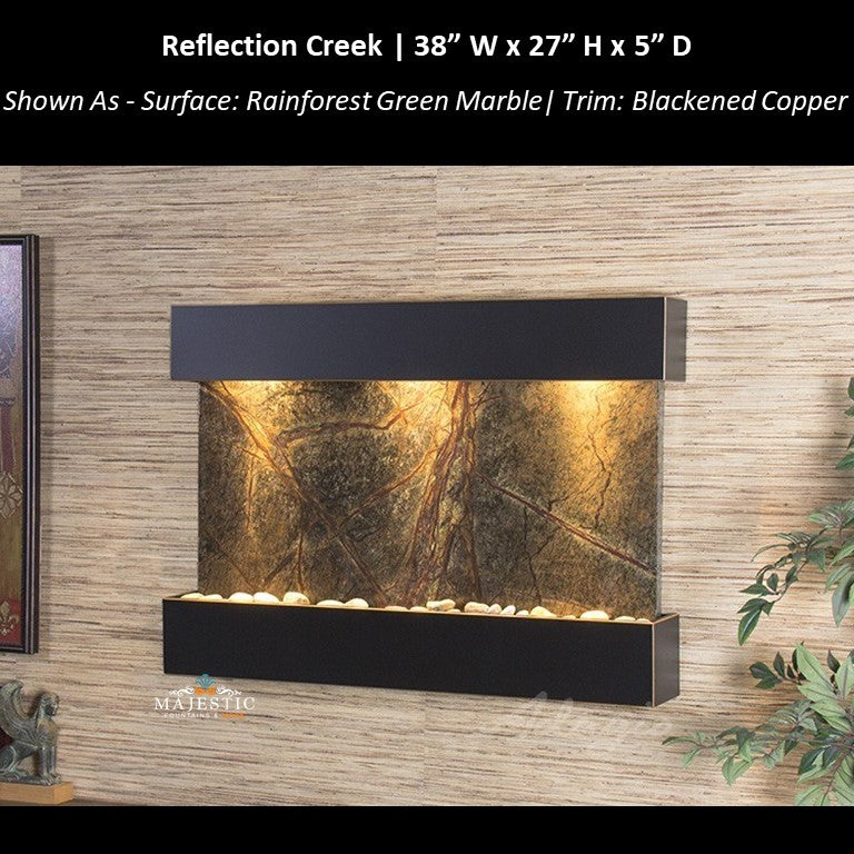 Adagio Reflection Creek 27"H x 38"W- Indoor Wall Fountain - Majestic Fountains