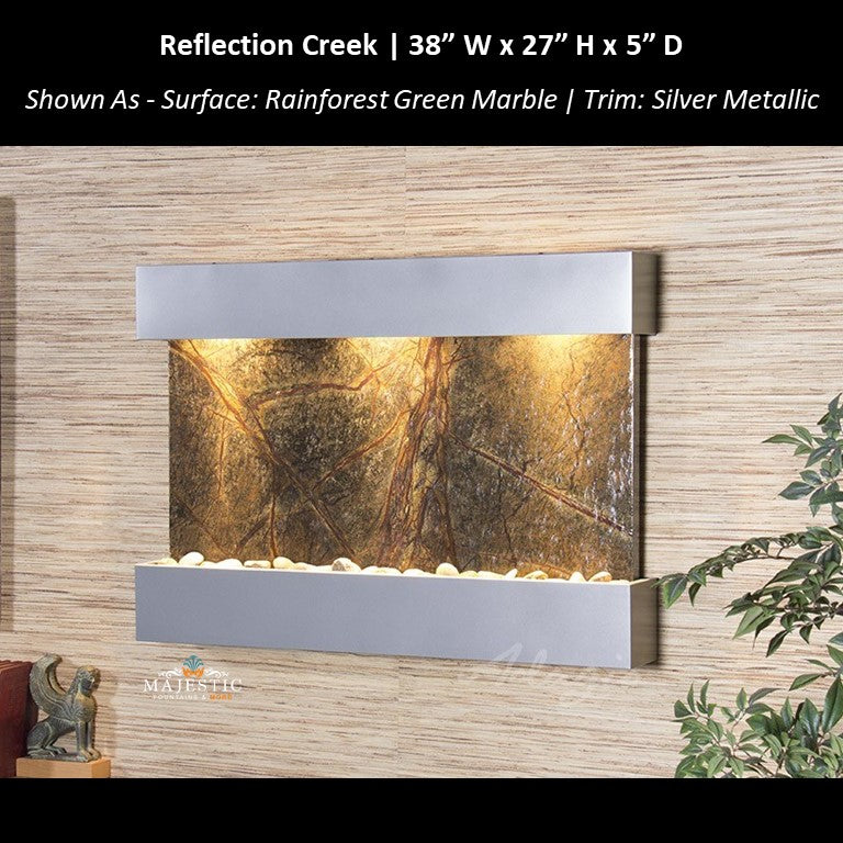 Adagio Reflection Creek 27"H x 38"W- Indoor Wall Fountain - Majestic Fountains