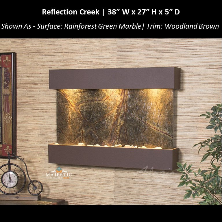 Adagio Reflection Creek 27"H x 38"W- Indoor Wall Fountain - Majestic Fountains