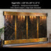 Adagio Regal Falls 10ft Wide 4 panel 69"H x 120"W - Indoor Wall Fountain - Majestic Fountains