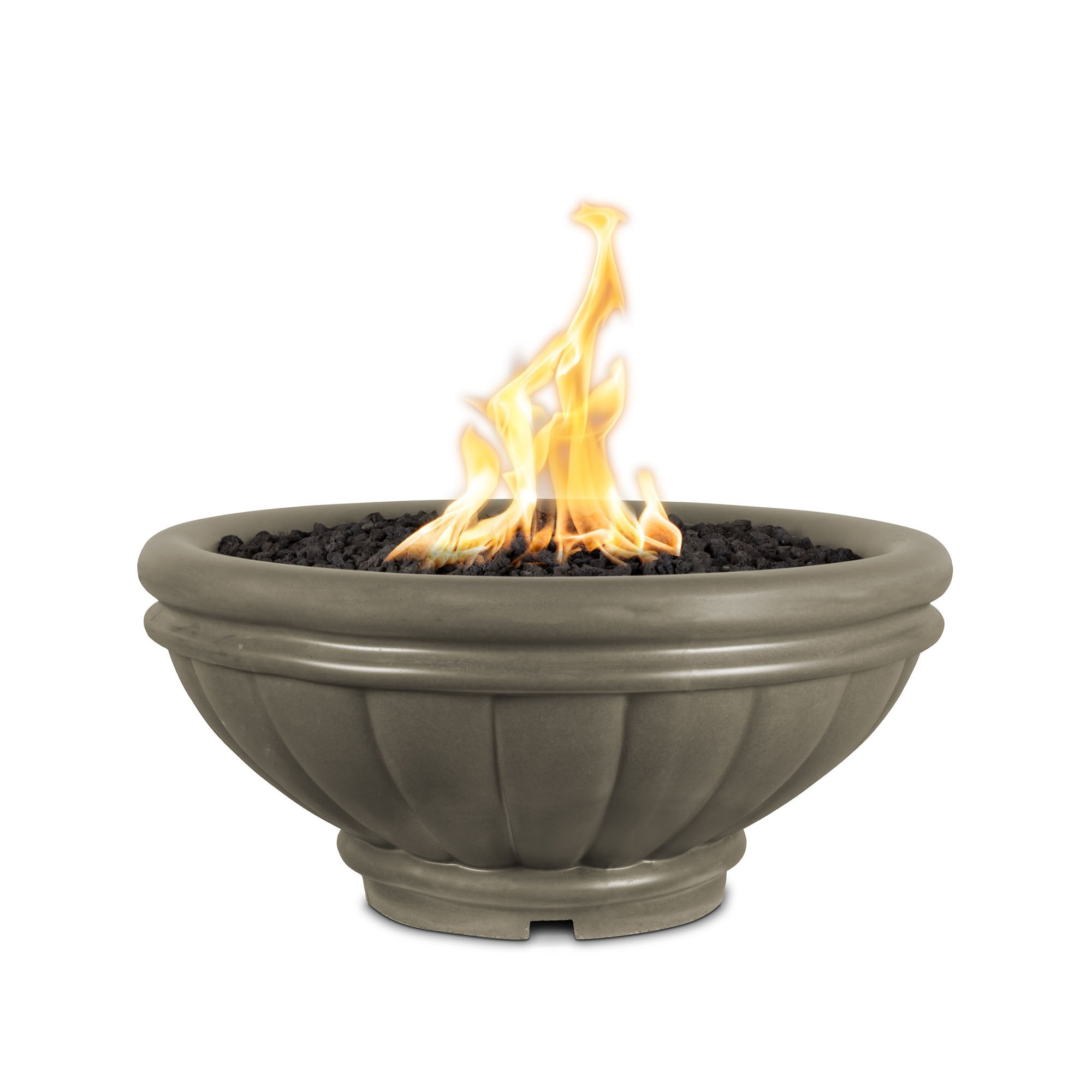 TOP Fires Roma Round Fire Bowl in GFRC Concrete by The Outdoor Plus - Majestic Fountains