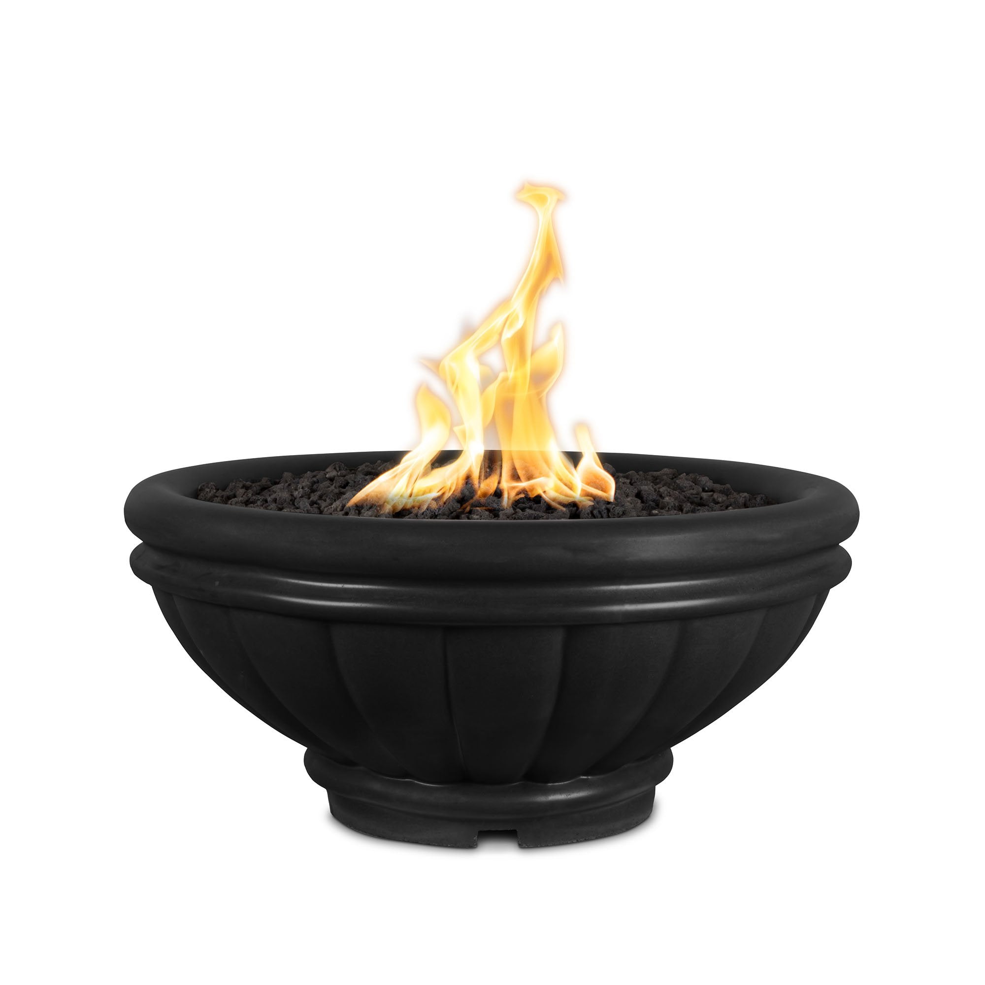 TOP Fires Roma Round Fire Bowl in GFRC Concrete by The Outdoor Plus - Majestic Fountains