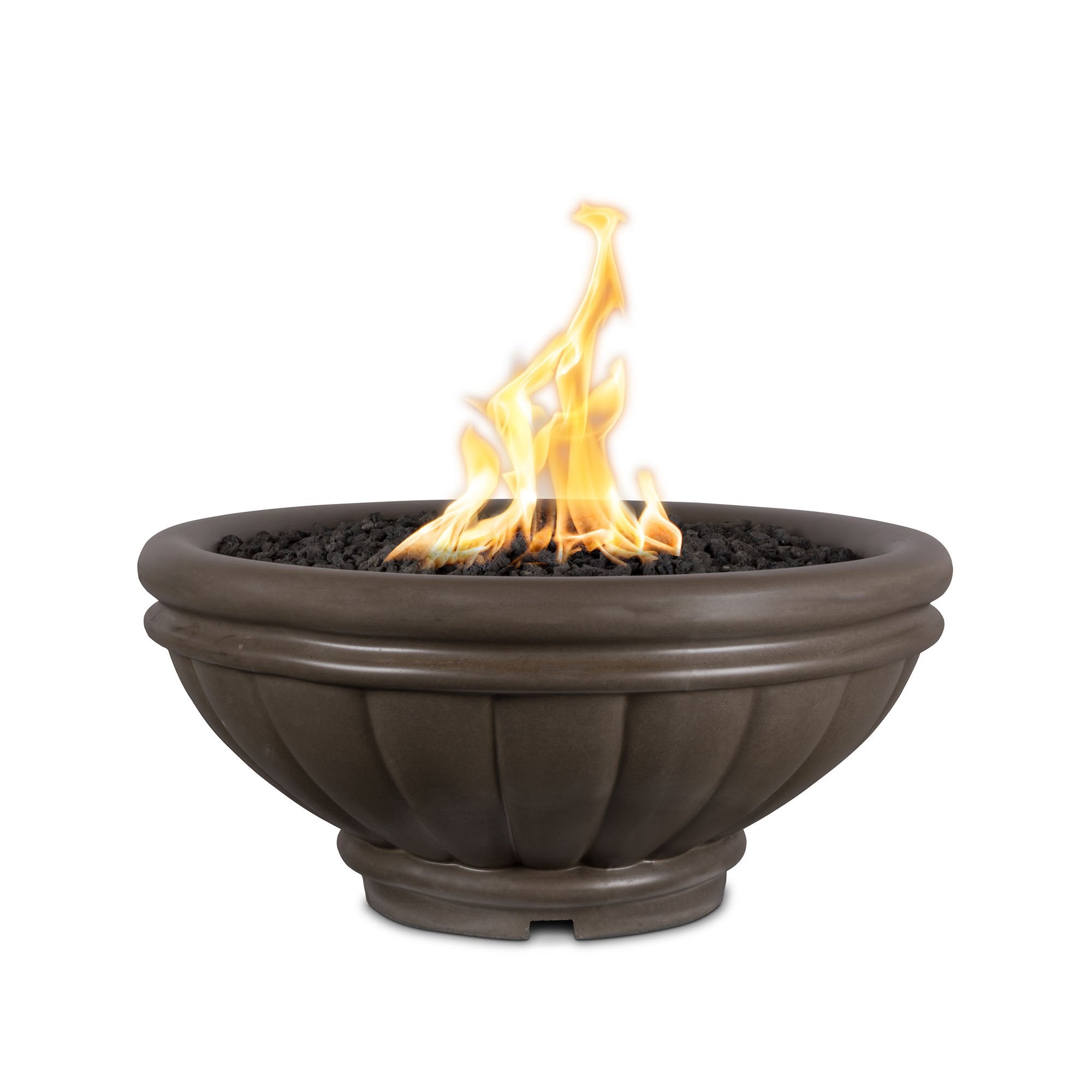 TOP Fires Roma Round Fire Bowl in GFRC Concrete by The Outdoor Plus - Majestic Fountains