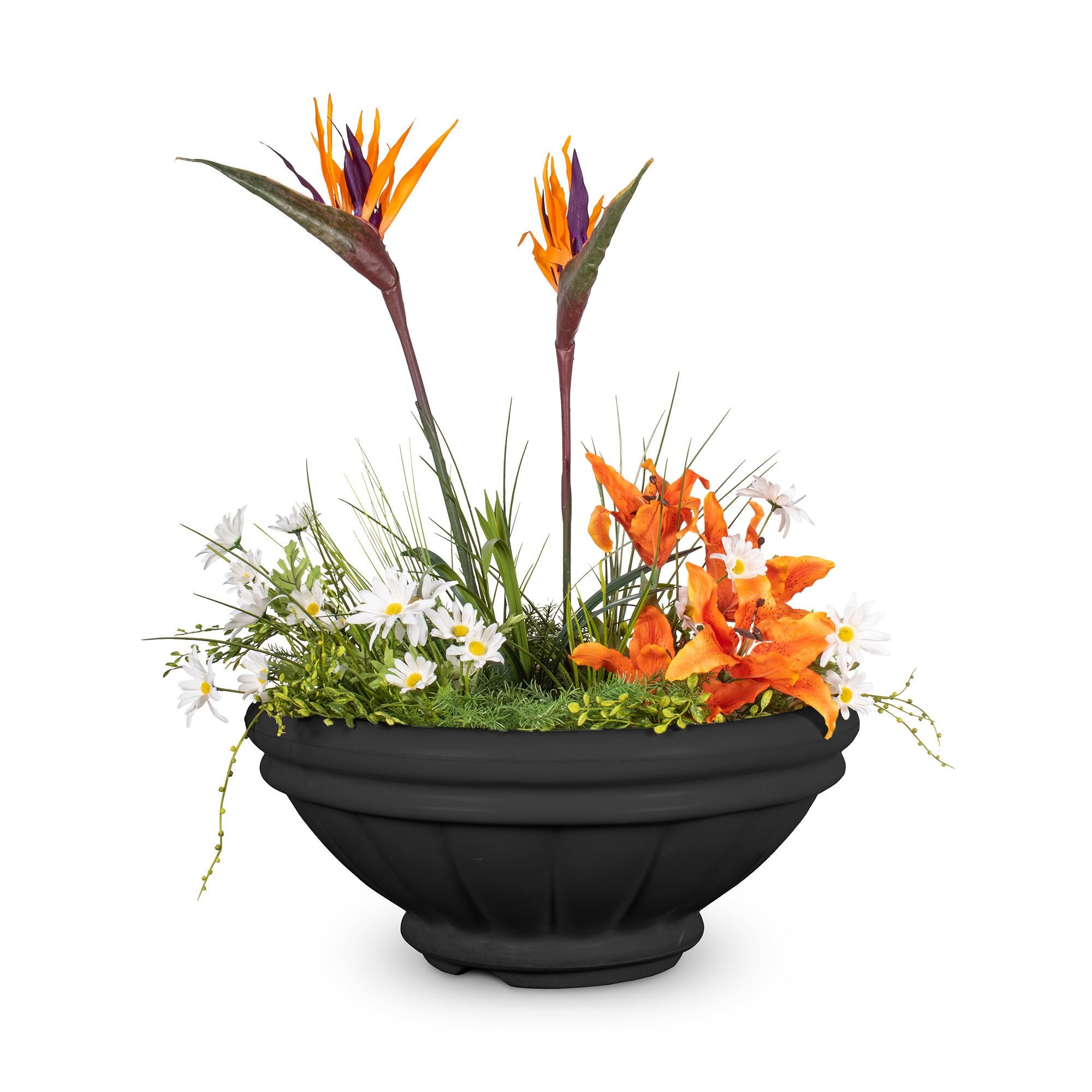 TOP Fires Roma Planter Bowl in GFRC Concrete by The Outdoor Plus - Majestic Fountains