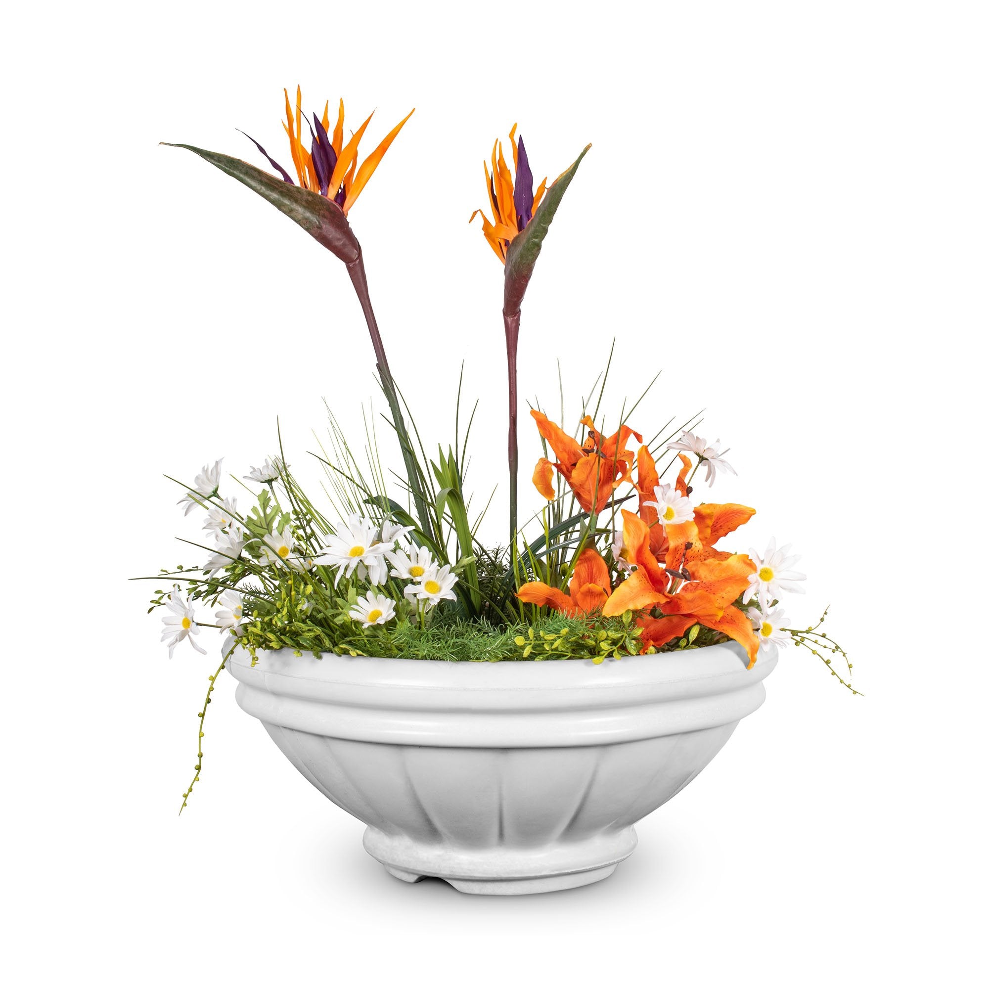 TOP Fires Roma Planter Bowl in GFRC Concrete by The Outdoor Plus - Majestic Fountains