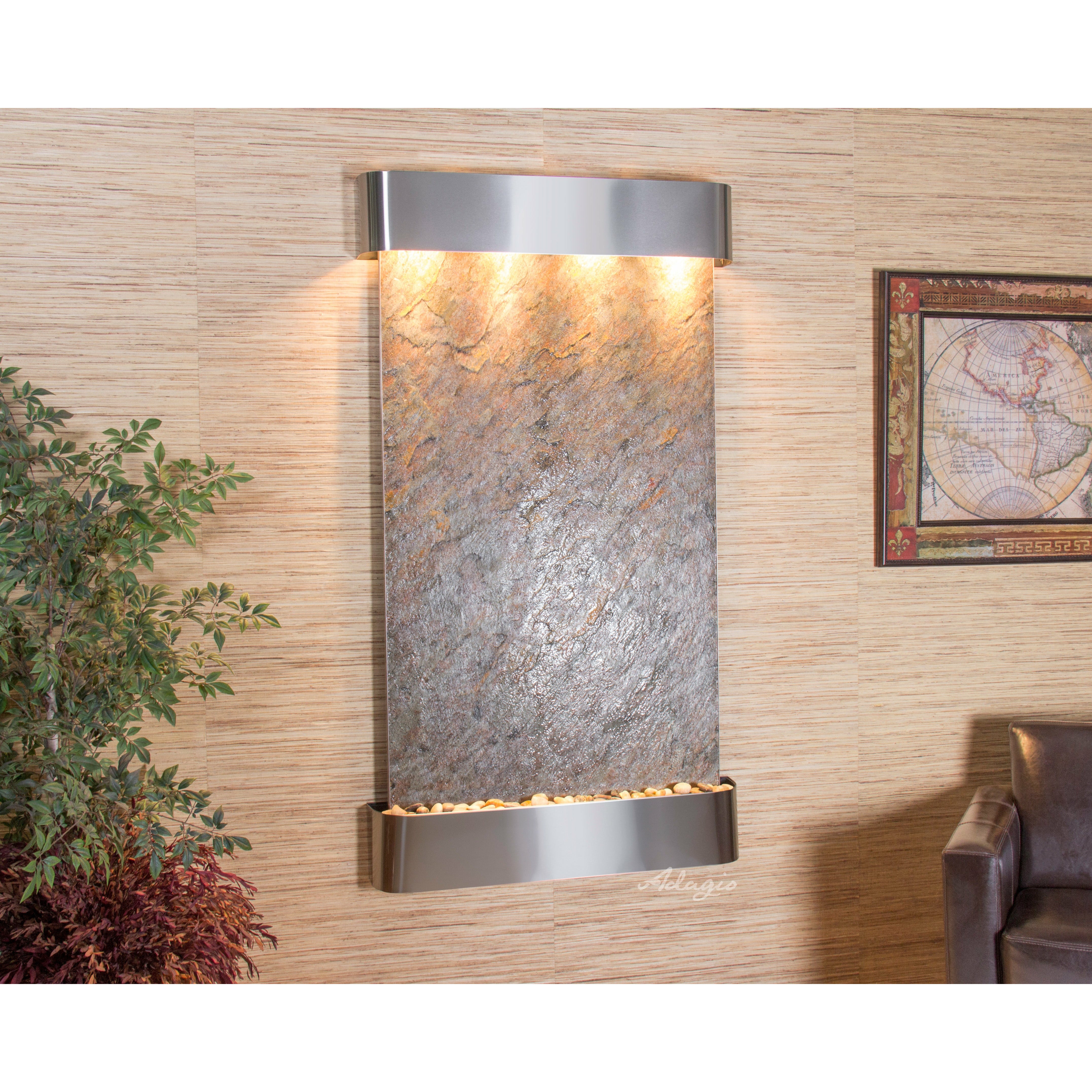 Adagio Summit Falls - Indoor Wall Fountain - Majestic Fountains