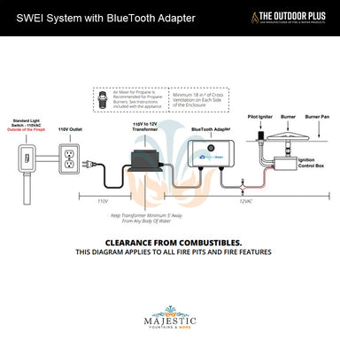 TOP Fires Bluetooth Electronic Adapter by The Outdoor Plus - Majestic Fountains