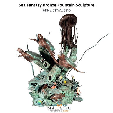 Sea Fantasy Bronze Fountain Sculpture - Majestic Fountains and More