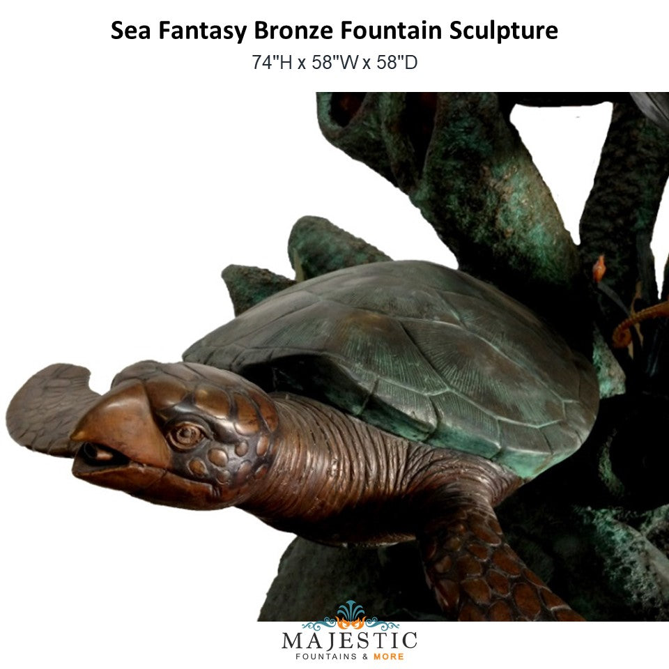 Sea Fantasy Bronze Fountain Sculpture - Majestic Fountains and More