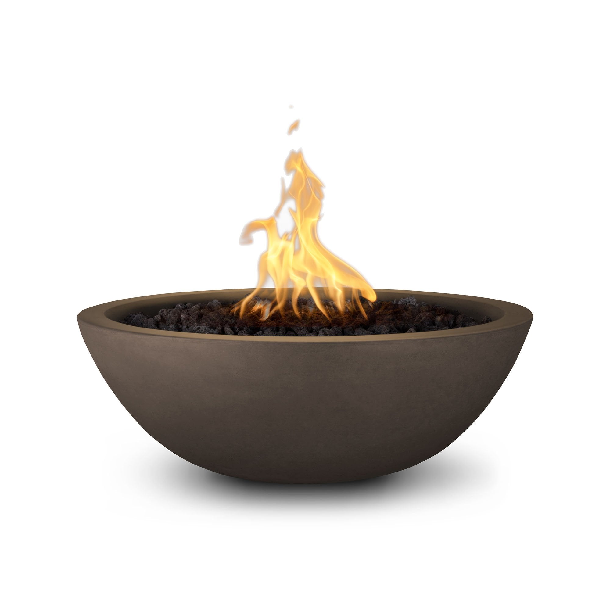 TOP Fires Sedona Round Fire Bowl in GFRC Concrete by The Outdoor Plus - Majestic Fountains