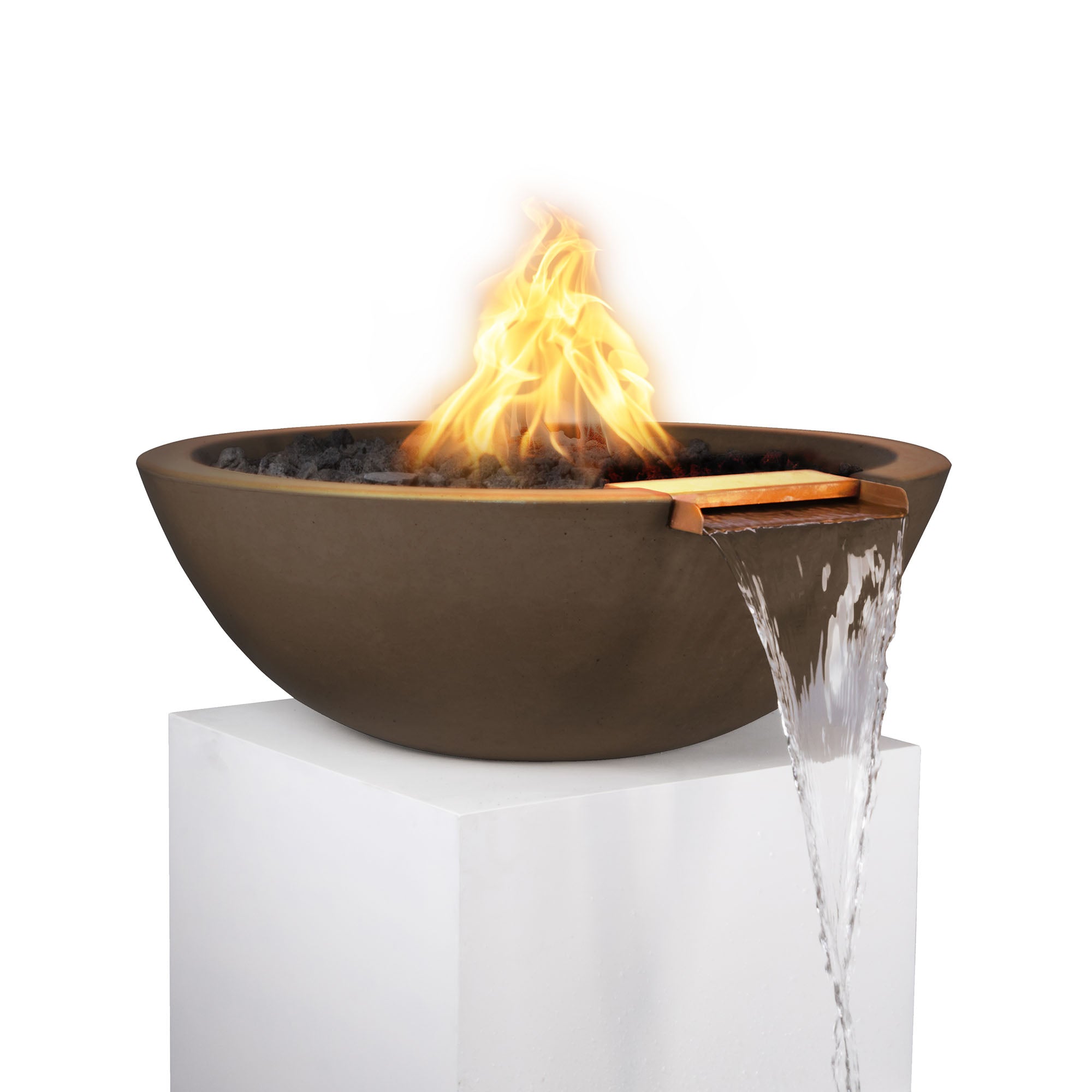 TOP Fires Sedona Fire & Water Bowl in GFRC Concrete The Outdoor Plus - Majestic Fountains