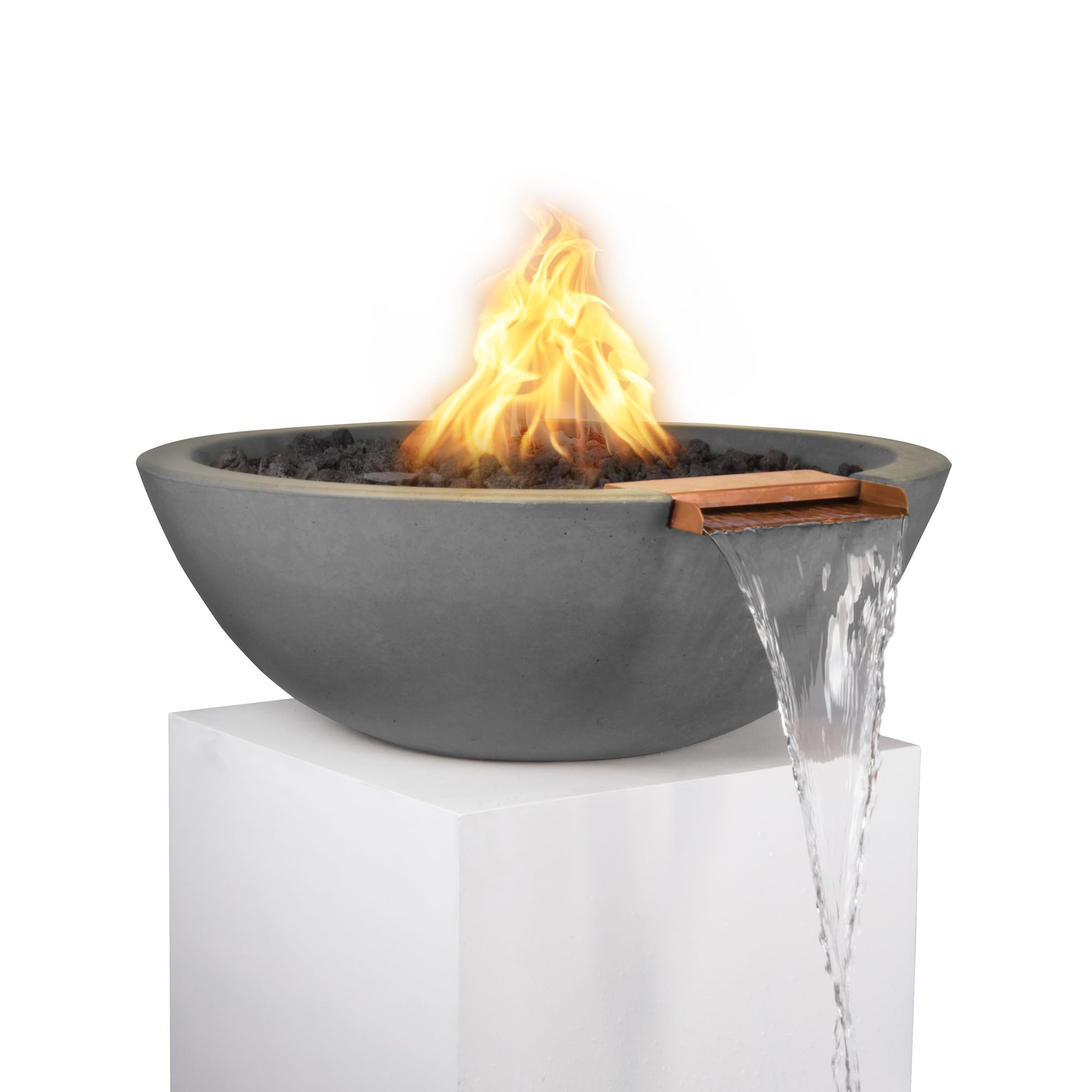 TOP Fires Sedona Fire & Water Bowl in GFRC Concrete The Outdoor Plus - Majestic Fountains