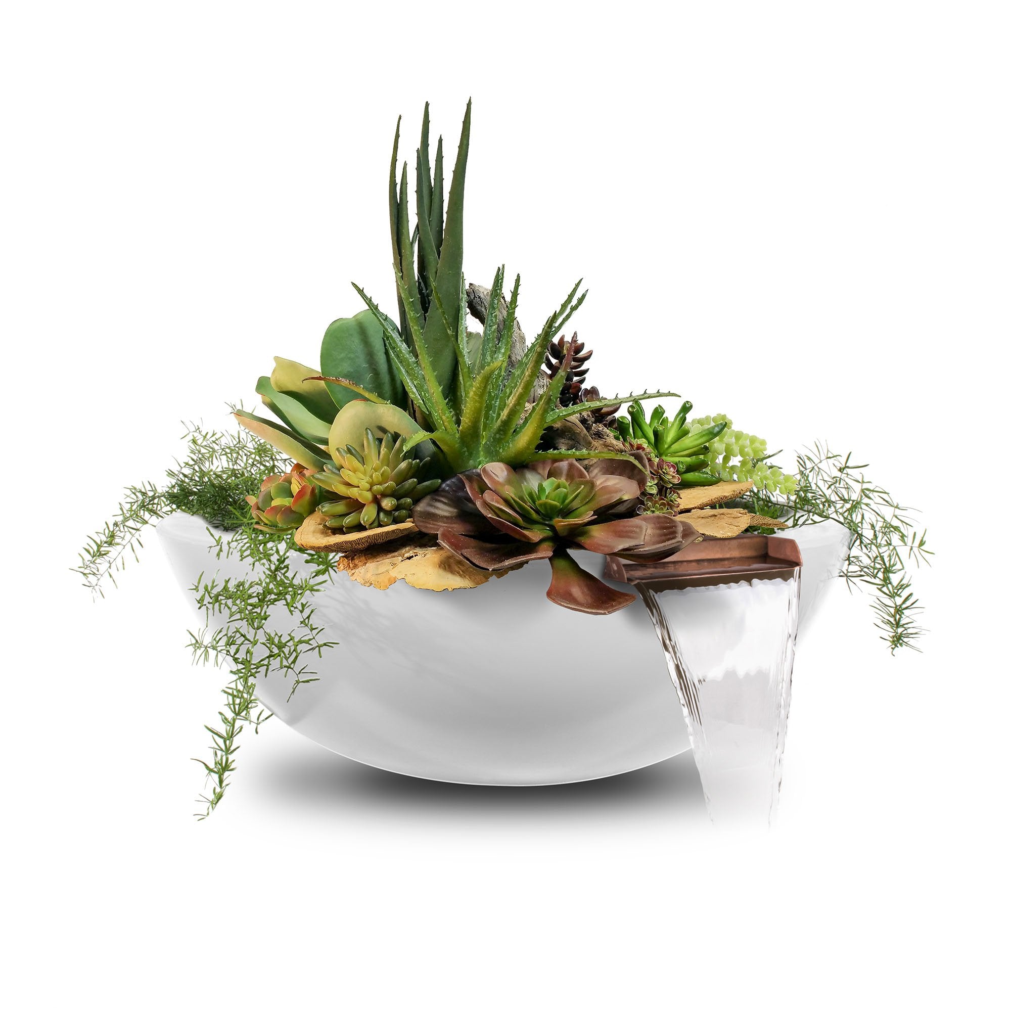 TOP Fires Sedona Planter & Water Bowl in GFRC Concrete by The Outdoor Plus - Majestic Fountains