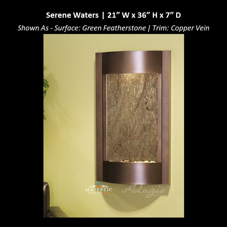 Adagio Serene Waters 36"H x 21"W - Indoor Wall Fountain - Majestic Fountains