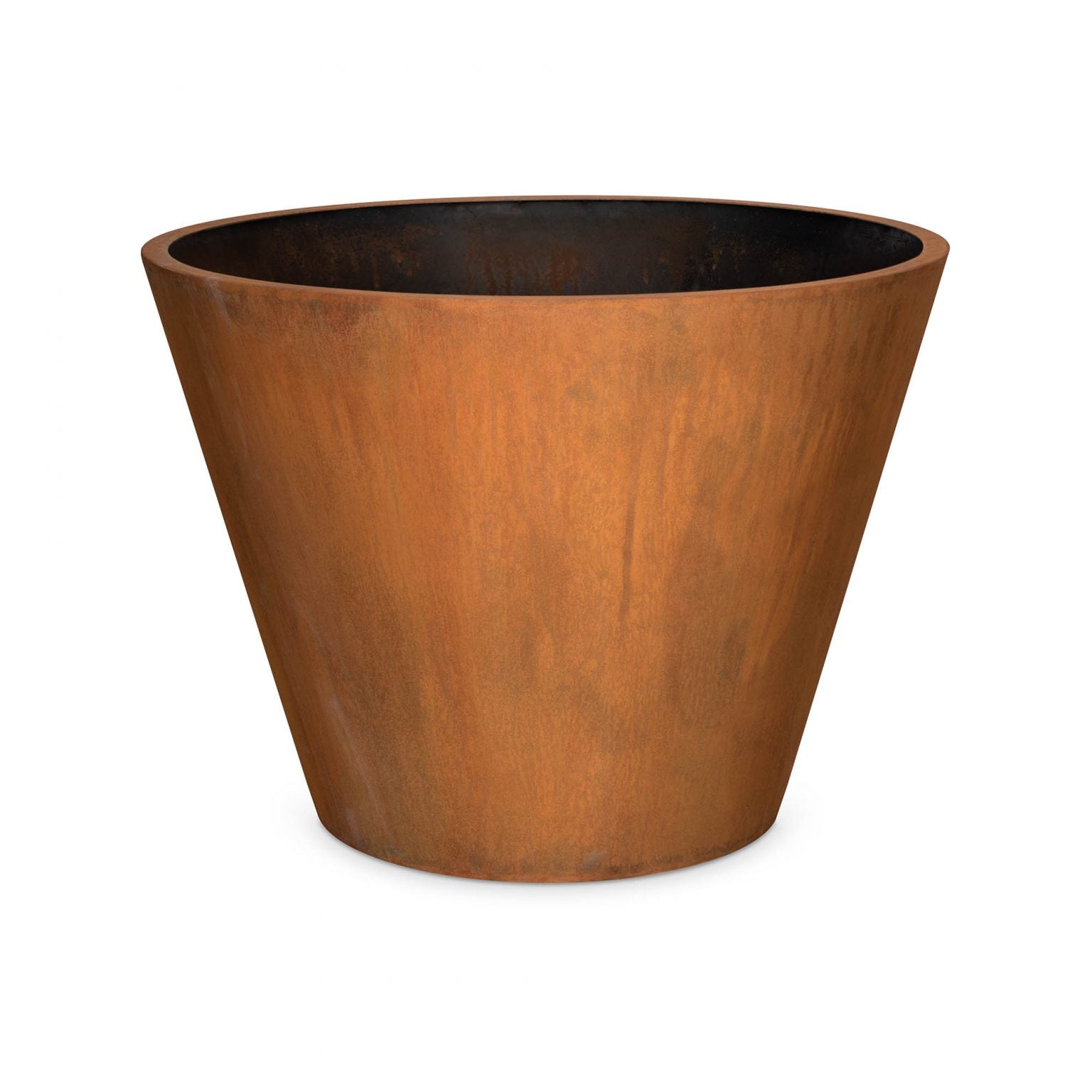 The Outdoor Plus 30" Tall Sierra Planter in Corten Steel