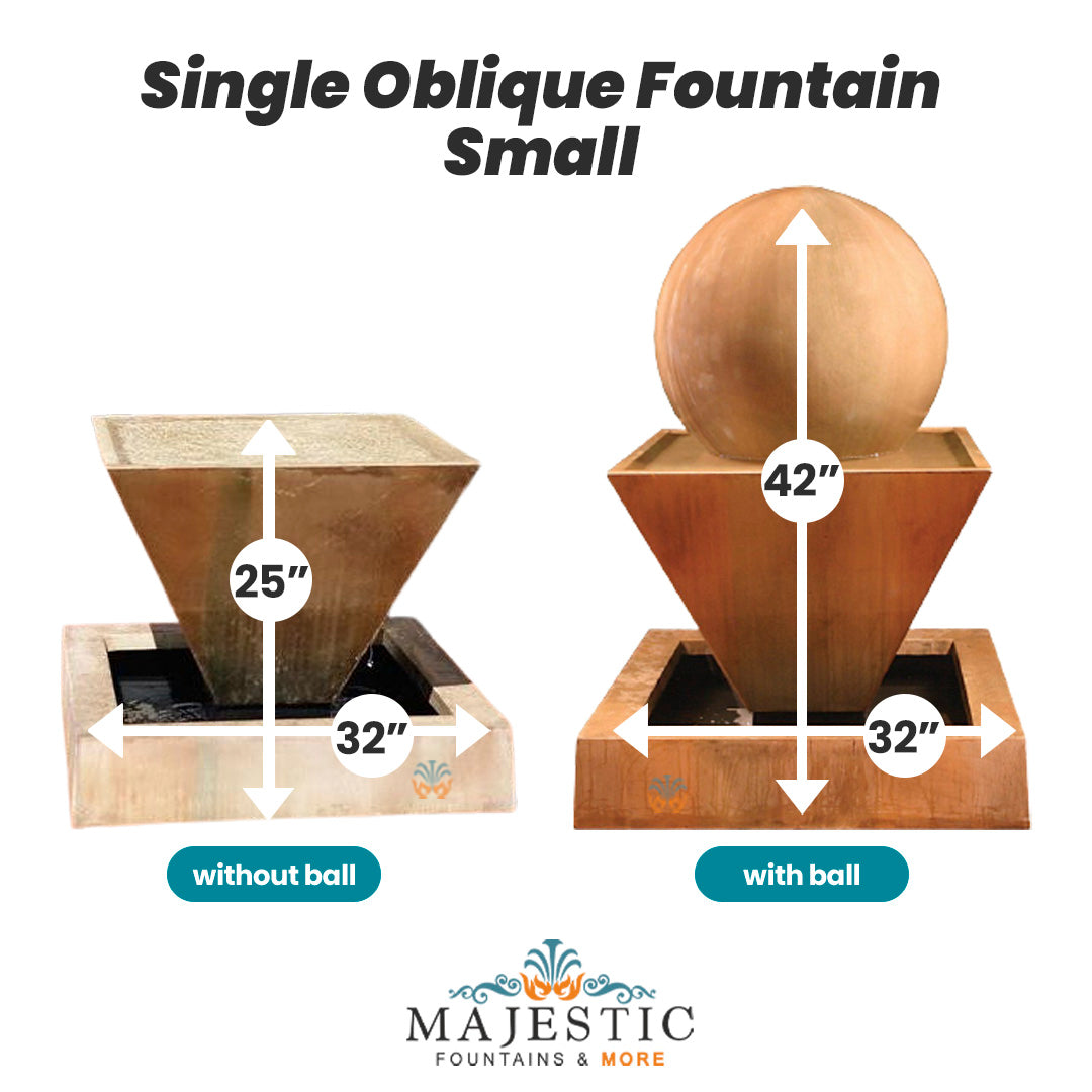 Single Oblique Small - Majestic Fountains and More