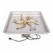 TOP Fires Square Drop-In Pan & Brass Bullet Burner with Electronic Ignition Kit by The Outdoor Plus - Majestic Fountains