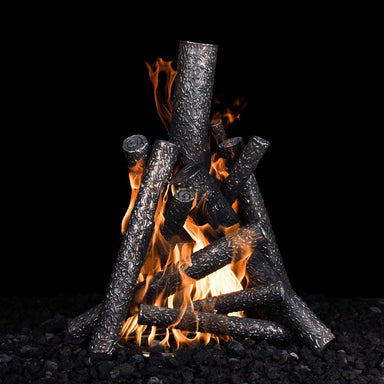 TOP Fires 24" High Steel Fire Pits Logs Ornament - by The Outdoor Plus - Majestic Fountains