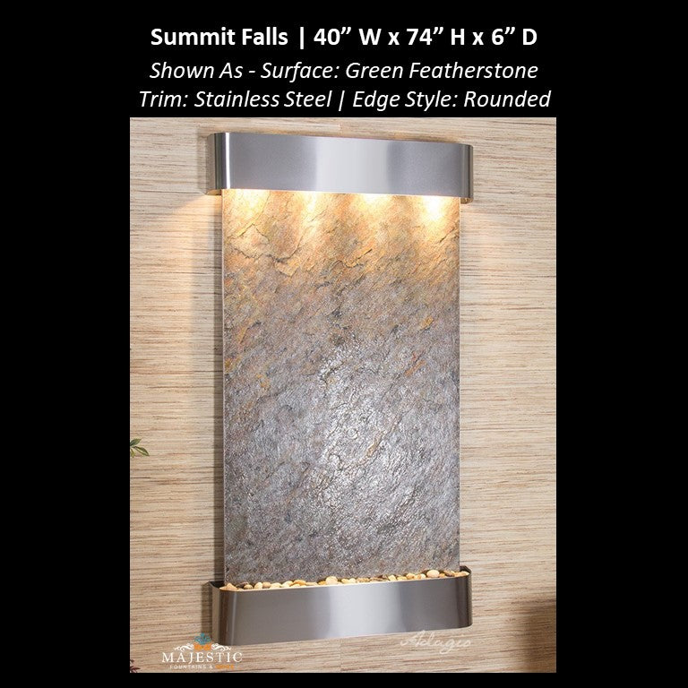 Adagio Summit Falls 74"H x 40"W - Indoor Wall Fountain - Majestic Fountains