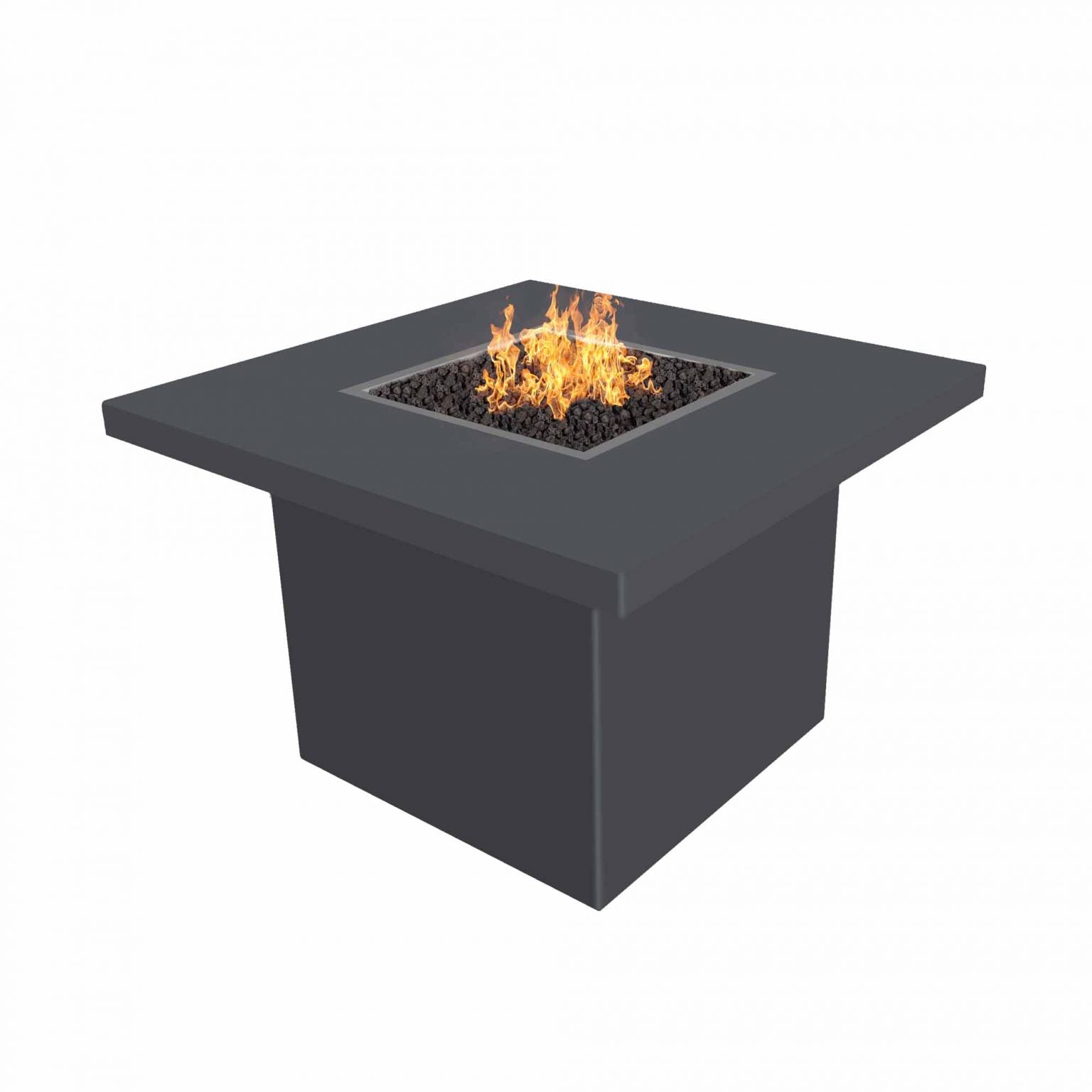 TOP Fires Bella Square Fire Pit in Powder Coated Steel by The Outdoor Plus - Majestic Fountains