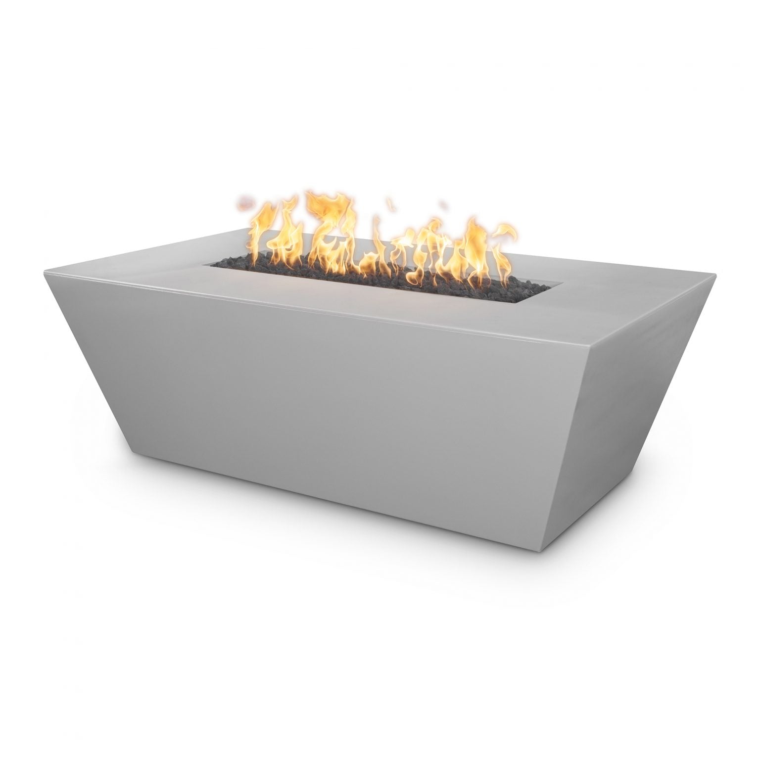 TOP Fires Angelus Rectangle Fire Pit in GFRC Concrete Fire Pit by The Outdoor Plus - Majestic Fountains