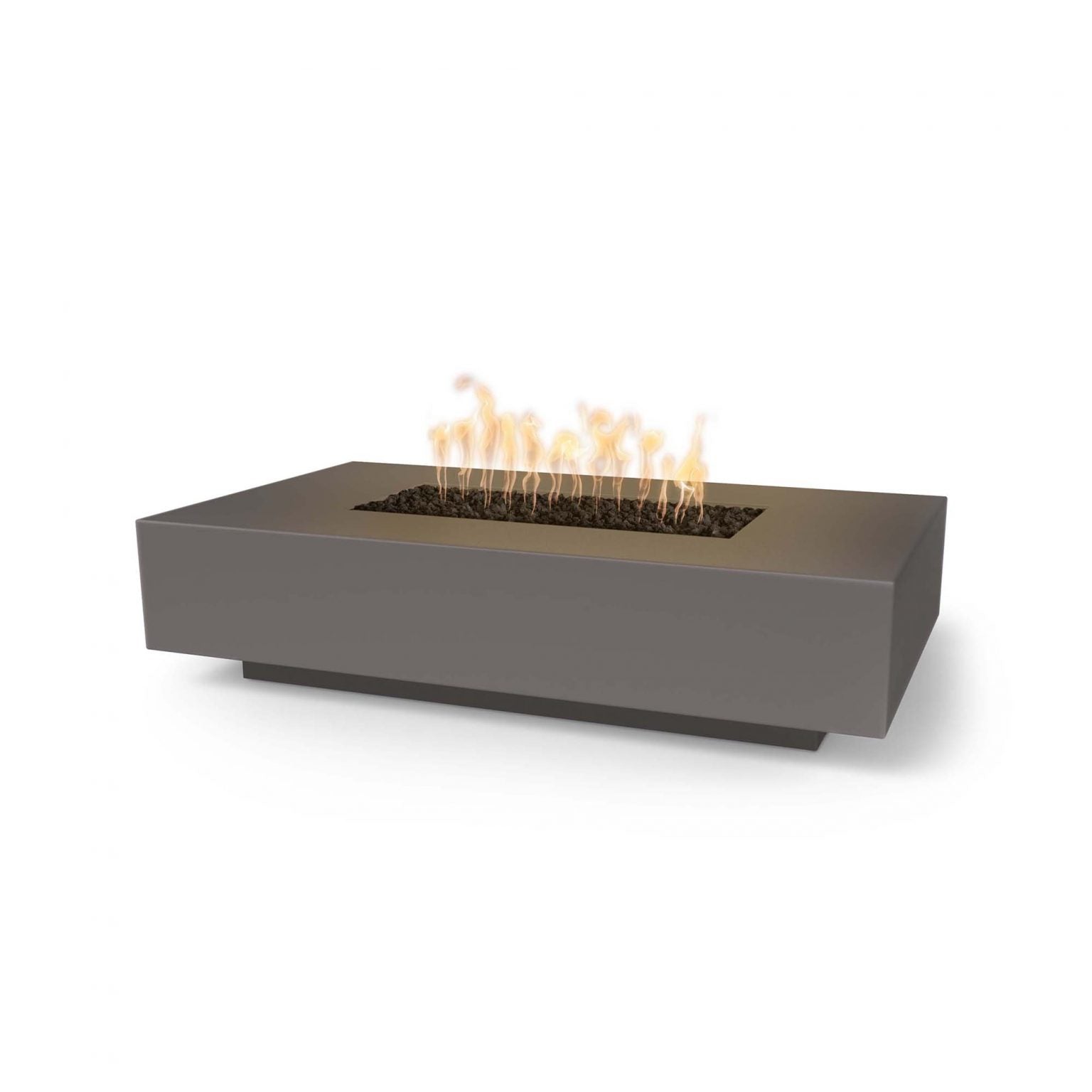 TOP Fires Cabo linear Fire Pit in GFRC Concrete by The Outdoor Plus - Majestic Fountains