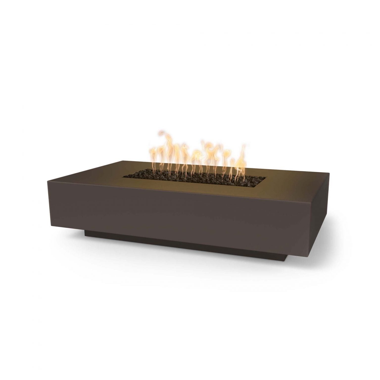 TOP Fires Cabo linear Fire Pit in GFRC Concrete by The Outdoor Plus - Majestic Fountains