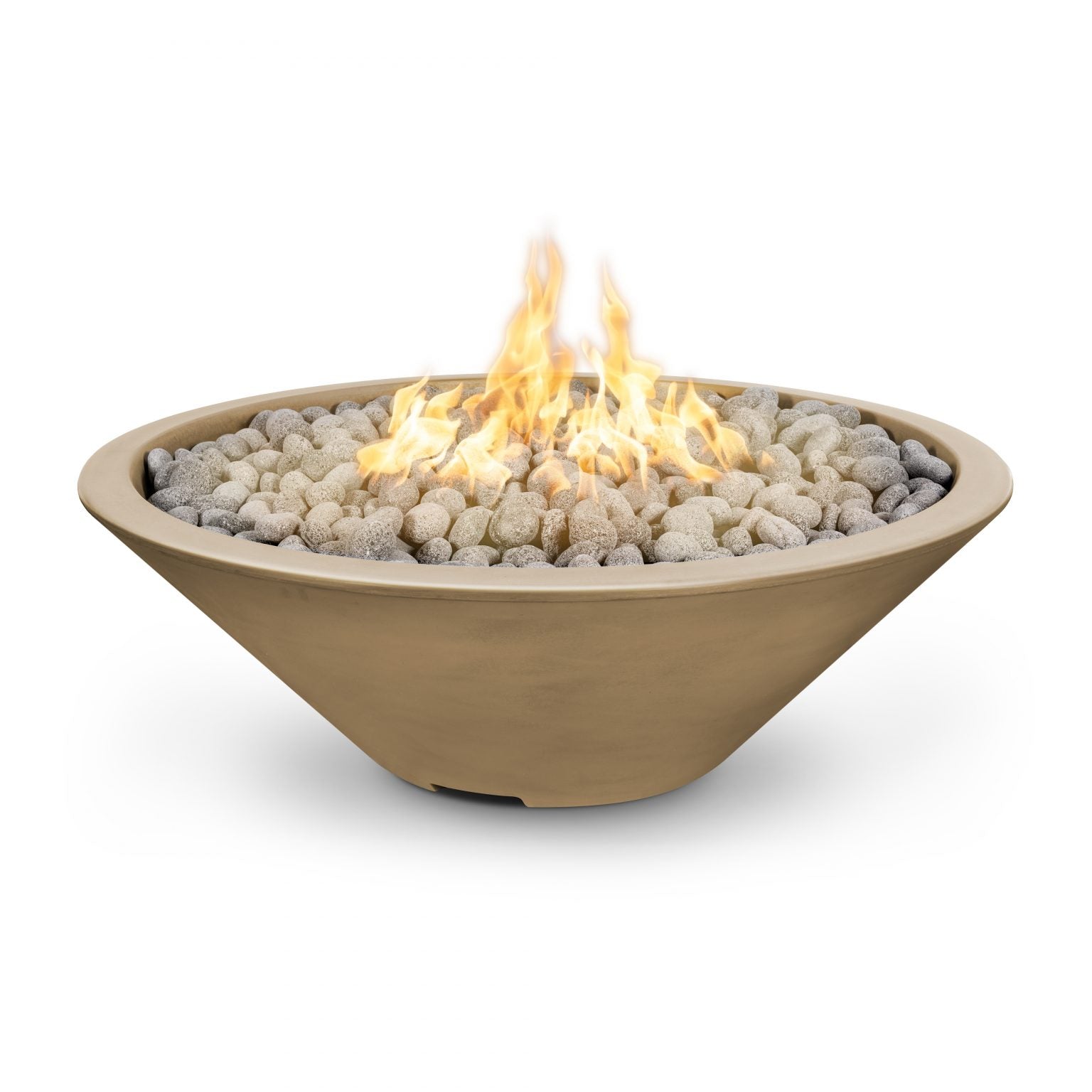 TOP Fires Cazo Fire Pit - No Ledge - in GFRC concrete by The Outdoor Plus - Majestic Fountains