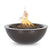 Sedona 27D x 10H Round Fire Bowl in Powder Coated Metal in Copper Vein - Majestic Fountains and More