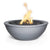 Sedona 27D x 10H Round Fire Bowl in Powder Coated Metal in Gray - Majestic Fountains and More