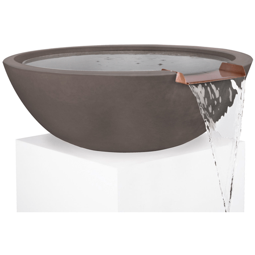 TOP Fires Sedona Water Bowl in GFRC Concrete by The Outdoor Plus - Majestic Fountains