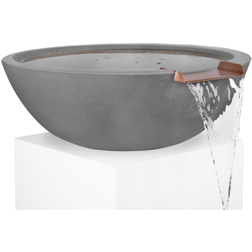 TOP Fires Sedona Water Bowl in GFRC Concrete by The Outdoor Plus - Majestic Fountains