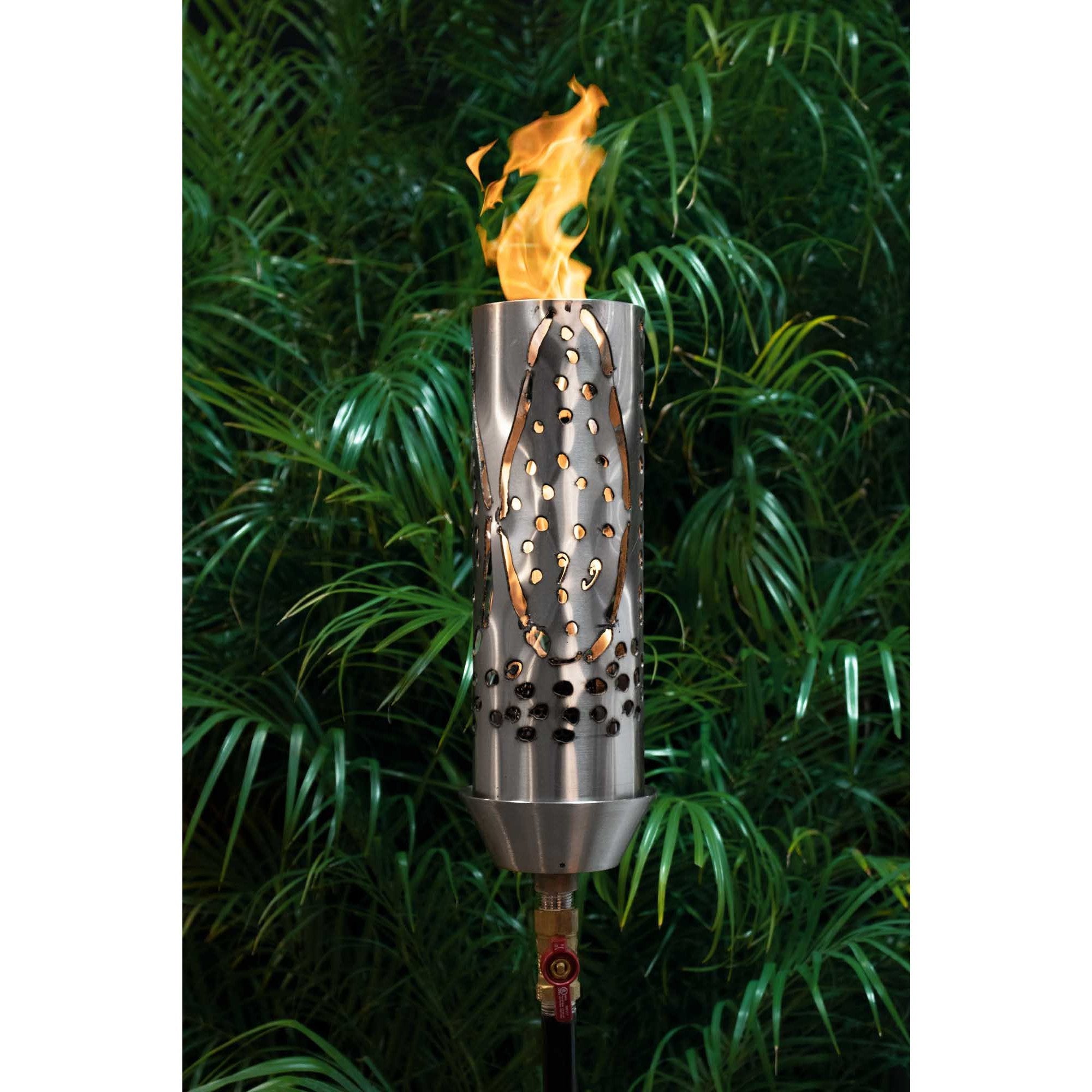 TOP FIRES CORAL Fire Torch 14" in Stainless Steel - Majestic Fountains