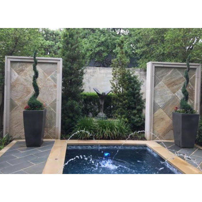 Slick Rock Square Tall Planter - Majestic Fountains